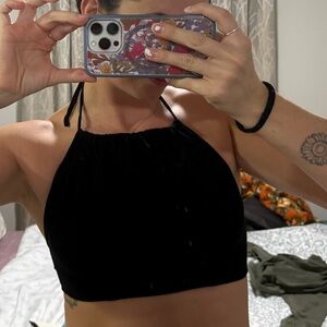 Black Multi-Tie Crop Top